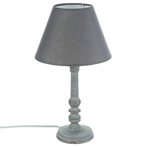 ATMOSPHERA CREATEUR D'INTERIEUR Tischlampe, charmanter Stil, Farbe Grau patiniert von ATMOSPHERA CREATEUR D'INTERIEUR