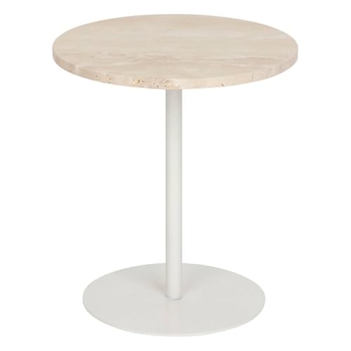 Atmosphera - Beistelltisch celen travertin weiß 40x45cm von ATMOSPHERA CREATEUR D'INTERIEUR