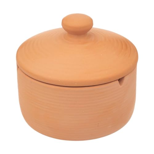 Atmosphera - Aschenbecher "Cozy" Baumwolle - D12 cm - Orange von ATMOSPHERA CREATEUR D'INTERIEUR