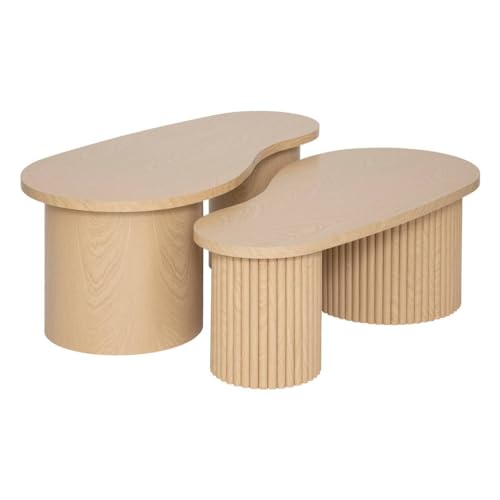 Atmosphera - 2er-Set Clochtische Soleya - Beige von ATMOSPHERA CREATEUR D'INTERIEUR