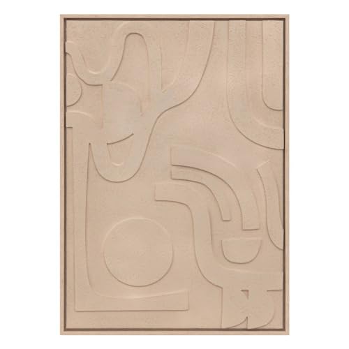 Atmosphera - 3D-wanddeko Azra beige 50x70cm von ATMOSPHERA CREATEUR D'INTERIEUR