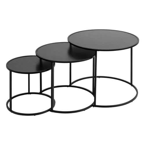 Atmosphera - 3er-Set beistelltisch noan schwarz b54 45 35cm von ATMOSPHERA CREATEUR D'INTERIEUR