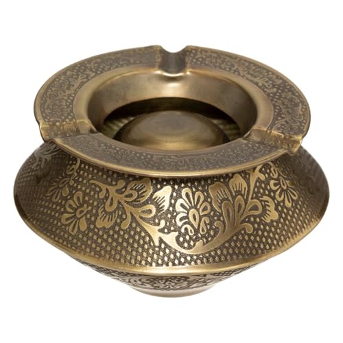 Atmosphera - Aschenbecher "Oasis" - Metall - vergoldet - D12 cm - Golden von ATMOSPHERA CREATEUR D'INTERIEUR