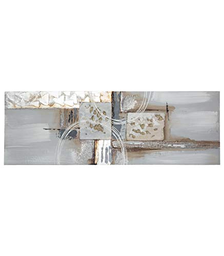 Atmosphera - Bemalte Leinwand "Abstrakt" grau 150 × 50 cm - Model 2 von ATMOSPHERA CREATEUR D'INTERIEUR