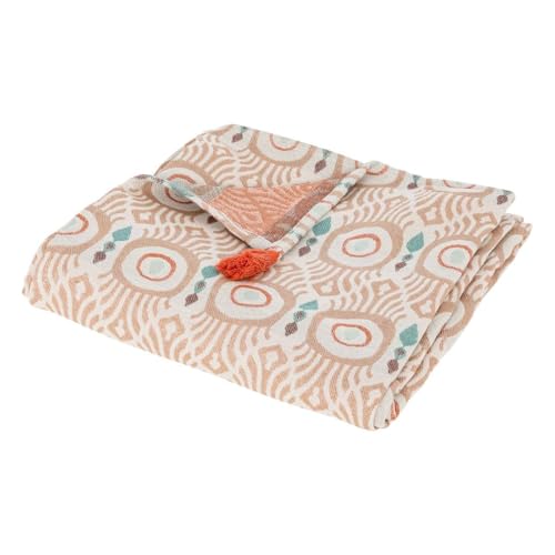 Atmosphera - Bettüberwurf Ikat Jacquard 130x170cm von ATMOSPHERA CREATEUR D'INTERIEUR