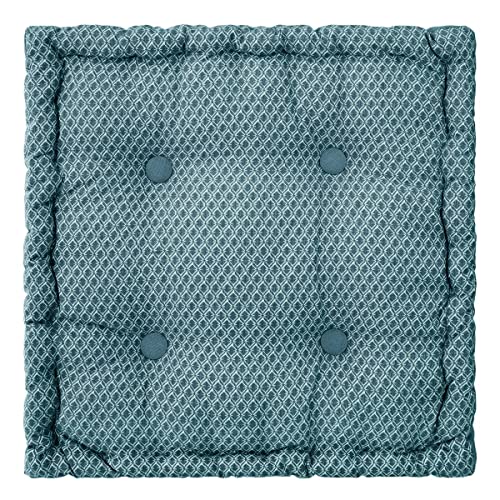 Atmosphera - Bodenkissen Otto - Baumwolle - blaugrün 40 × 40 cm - Blaugrün Atmosphera - Bodenkissen Otto - Baumwolle - blaugrün 40 × 40 cm - Blaugrün von ATMOSPHERA CREATEUR D'INTERIEUR