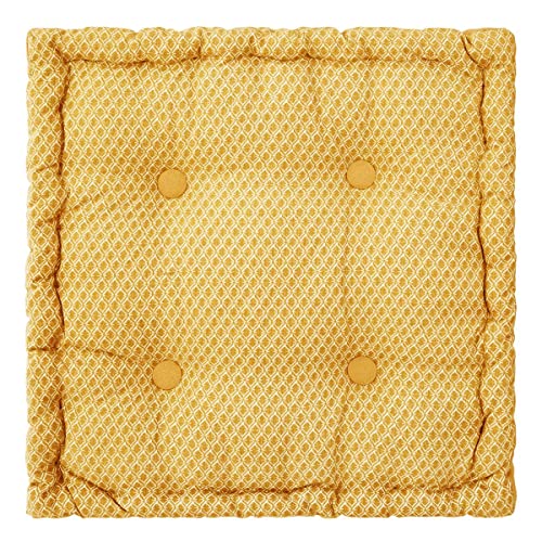 Atmosphera - Bodenkissen Otto - Baumwolle - senfgelb 40 × 40 cm - Gelb von ATMOSPHERA CREATEUR D'INTERIEUR
