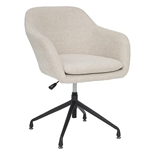 Atmosphera - Bürostuhl Sipca Metall und Holz - grau - Beige von ATMOSPHERA CREATEUR D'INTERIEUR