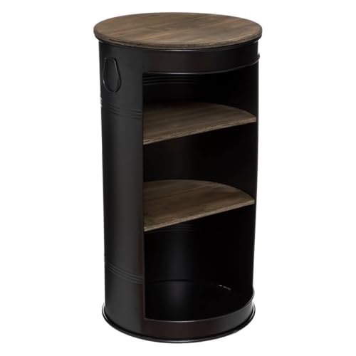 Atmosphera - Couchtisch Diego - schwarz - Metall & Holz D50 cm - Schwarz von ATMOSPHERA CREATEUR D'INTERIEUR