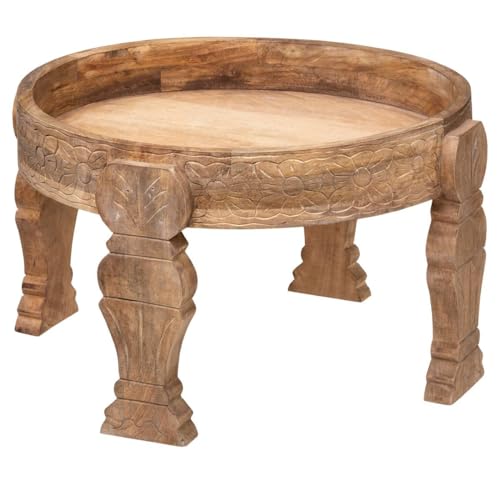 Atmosphera - Couchtisch Gypsy - Mangoholz D. 51 cm - Kastanienbraun von ATMOSPHERA CREATEUR D'INTERIEUR