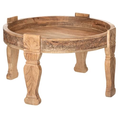 Atmosphera - Couchtisch Gypsy - Mangoholz D. 75 cm - Kastanienbraun von ATMOSPHERA CREATEUR D'INTERIEUR