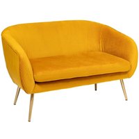 Atmosphera - Bank 2-Sitzer Solaro Samt - Ockergelb - 2-Sitzer créateur d'intérieur von ATMOSPHERA