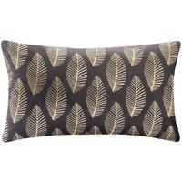 Kissen Tropic aus Samt grau und golden 40 × 40 cm Atmosphera créateur d'intérieur von ATMOSPHERA