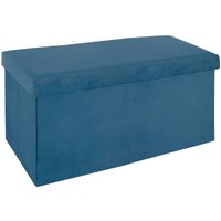 Atmosphera - Klappbarer doppelter Sitzsack Tess blau aus Samt créateur d'intérieur von ATMOSPHERA