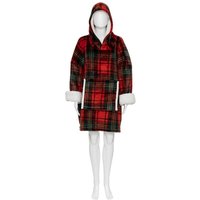 Plaid Hoodie rot - Tartanprint - 85x118cm Atmosphera créateur d'intérieur von ATMOSPHERA