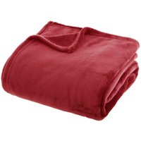 Atmosphera - Plaid uni aus Flanell - rot 180 × 230 cm créateur d'intérieur von ATMOSPHERA