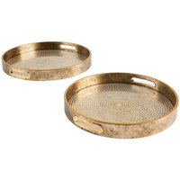 Atmosphera - Set aus 2 Tabletts Elya gold D31 35cm créateur d'intérieur von ATMOSPHERA