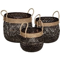 Atmosphera - Set aus 3 Körben mit durchbrochenen Henkeln Corde - Bambus - braun créateur d'intérieur Atmosphera - Set aus 3 Körben mit durchbrochenen Henkeln Corde - Bambus - braun créateur d'intérieur von ATMOSPHERA