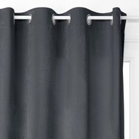 Verdunkelnder Vorhang Dolce Samt - mit Ösen - dunkelgrau 140 × 260 cm Atmosphera créateur d'intérieur von ATMOSPHERA
