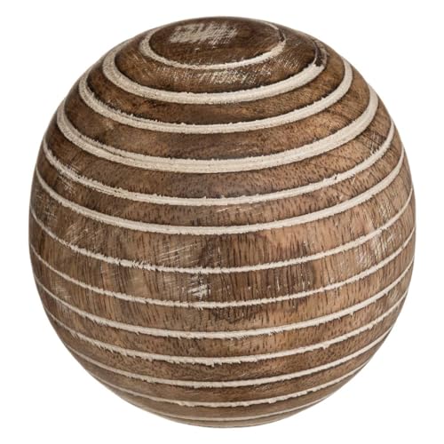 Atmosphera - Deko-Kugel "Nam nam" - Mangoholz - D8 cm - Model 3 von ATMOSPHERA CREATEUR D'INTERIEUR