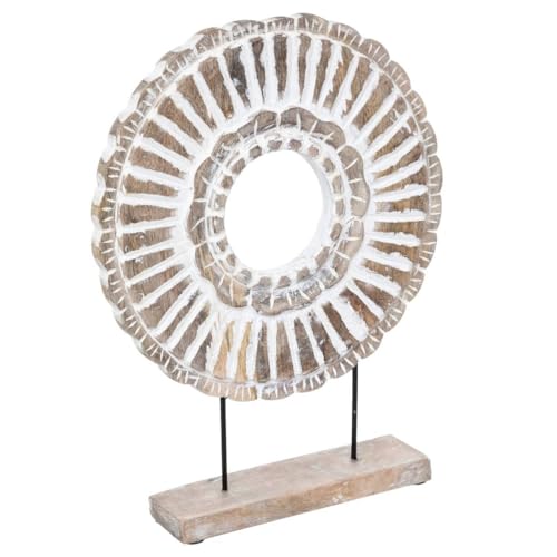Atmosphera - Deko-Objekt - Mangoholz H43 cm - Leinen weiß von ATMOSPHERA CREATEUR D'INTERIEUR