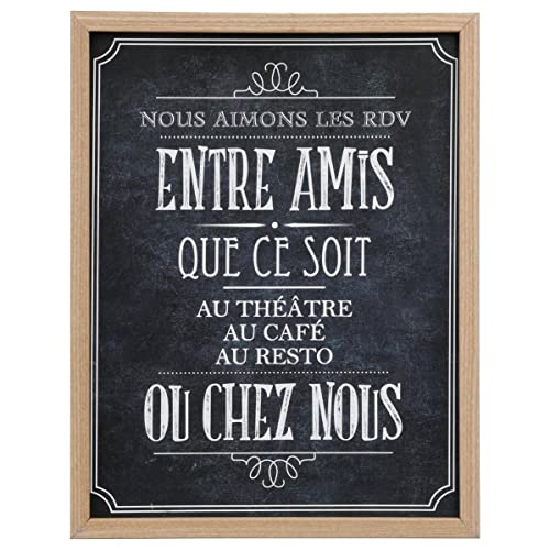 Atmosphera - Deko-Rahmen "Bistrot" - Holz - 24-5x31-5 cm - Model 2 von ATMOSPHERA CREATEUR D'INTERIEUR