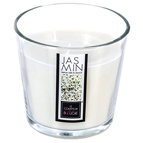 Atmosphera - Duftkerze - Jasmin - 500g - Transparent von ATMOSPHERA CREATEUR D'INTERIEUR