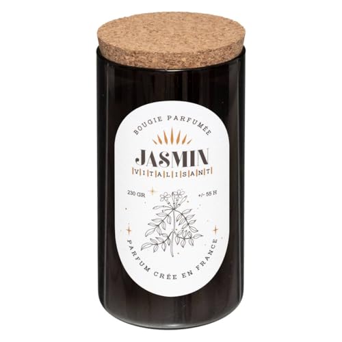 Atmosphera - Duftkerze Snow - Jasmin - 230 g - Schwarz von ATMOSPHERA CREATEUR D'INTERIEUR