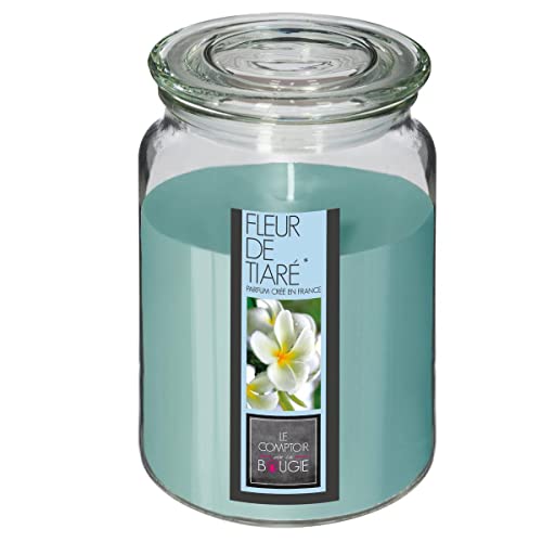 Atmosphera - Duftkerze - Tiaré-Blume - 510g - Hellblau von ATMOSPHERA CREATEUR D'INTERIEUR