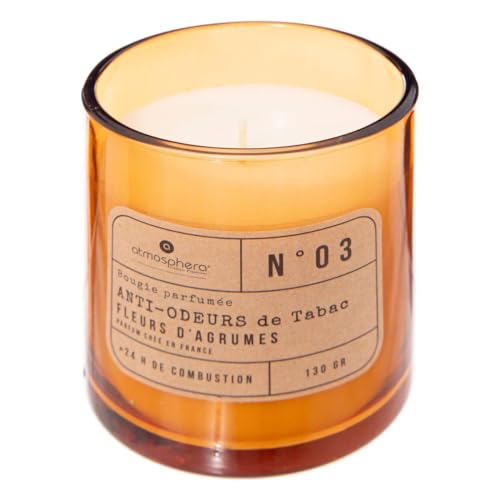 Atmosphera - Duftkerze gegen Tabakgeruch 130 g - Kastanienbraun von ATMOSPHERA CREATEUR D'INTERIEUR