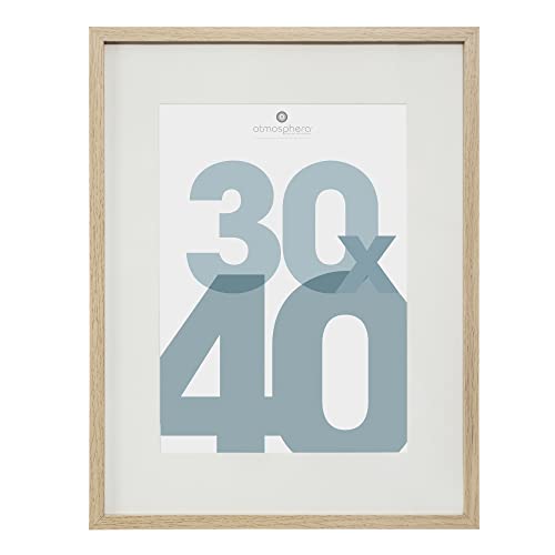 Atmosphera - Fotorahmen "Manu" - Holz und Glas - 30x40 cm - Beige von ATMOSPHERA CREATEUR D'INTERIEUR