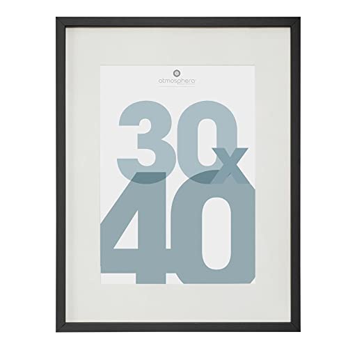 Atmosphera - Fotorahmen "Manu" - Holz und Glas - schwarz - 30x40 cm - Schwarz Atmosphera - Fotorahmen "Manu" - Holz und Glas - schwarz - 30x40 cm - Schwarz von ATMOSPHERA CREATEUR D'INTERIEUR