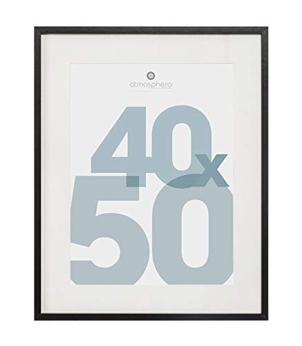 Atmosphera - Fotorahmen "Manu" - Holz und Glas - schwarz - 40x50 cm - Schwarz Atmosphera - Fotorahmen "Manu" - Holz und Glas - schwarz - 40x50 cm - Schwarz von ATMOSPHERA CREATEUR D'INTERIEUR