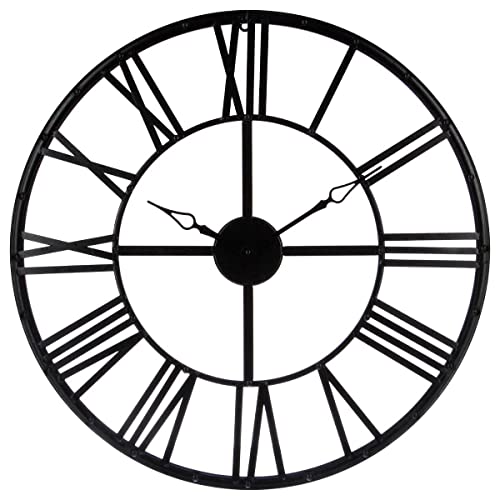Atmosphera Große Wanduhr aus Metall im Vintagestil - Durchmesser 70 cm - Farbe SCHWARZ Atmosphera Große Wanduhr aus Metall im Vintagestil - Durchmesser 70 cm - Farbe SCHWARZ von ATMOSPHERA CREATEUR D'INTERIEUR