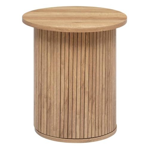 Atmosphera - Kaffeetisch Colva Furnier mit Holzeffekt - D.45 cm - Naturholz von ATMOSPHERA CREATEUR D'INTERIEUR