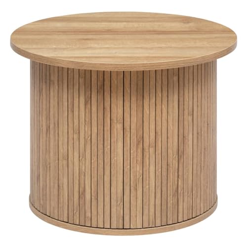 Atmosphera - Kaffeetisch Colva Furnier mit Holzeffekt - D.60 cm - Naturholz von ATMOSPHERA CREATEUR D'INTERIEUR