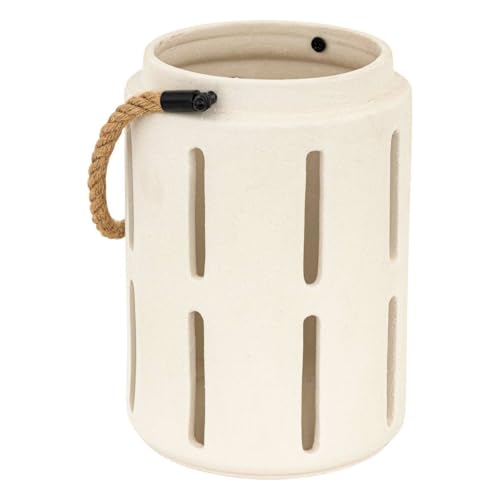 Atmosphera - Keramiklaterne nuna weiß h22cm von ATMOSPHERA CREATEUR D'INTERIEUR