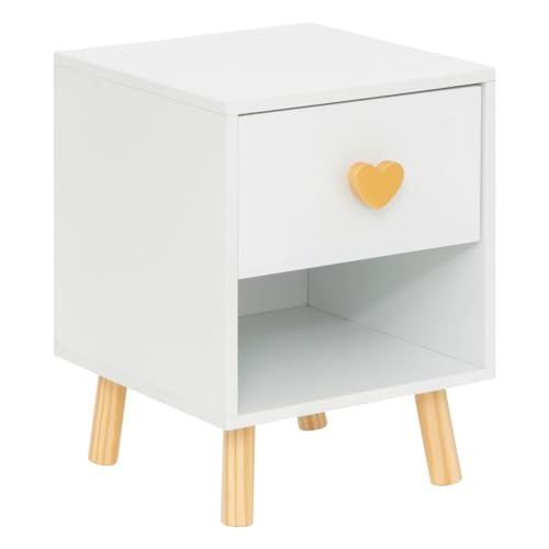 Atmosphera - Kinder nachttisch Amour weiß h40cm von ATMOSPHERA CREATEUR D'INTERIEUR
