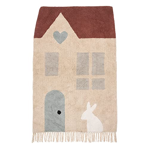 Atmosphera - Kinderteppich Haus - Baumwolle - 100x150 cm - Mehrfarbig von ATMOSPHERA CREATEUR D'INTERIEUR