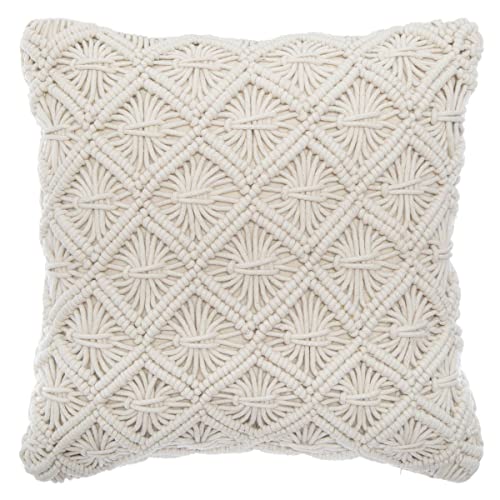 Atmosphera - Kissen Indian Summer aus Makramee 40 × 40 cm - Beige von ATMOSPHERA CREATEUR D'INTERIEUR