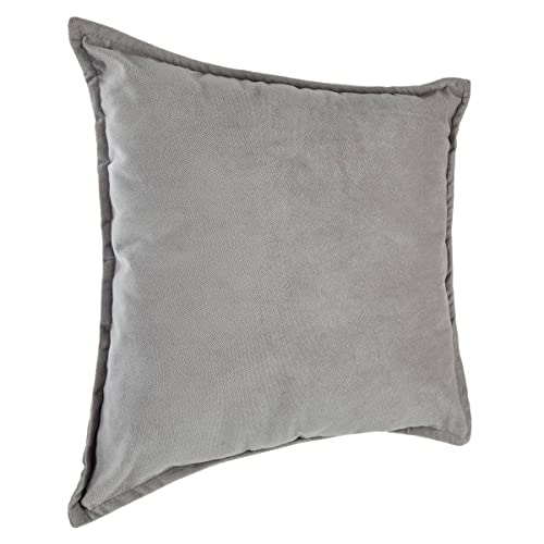 Atmosphera - Kissen Lilou - hellgrau 45 × 45 cm - Hellgrau von ATMOSPHERA CREATEUR D'INTERIEUR
