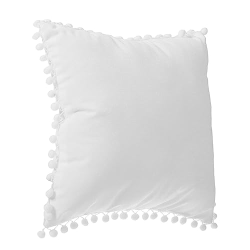 Atmosphera - Kissen Pompons - elfenbeinfarben - 40x40 cm - Elfenbein von ATMOSPHERA CREATEUR D'INTERIEUR