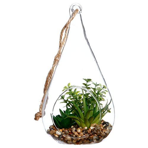 Atmosphera - Künstliche Pflanze zum Hängen - Glastopf Tropfen - H19-5 cm - Model 3 Atmosphera - Künstliche Pflanze zum Hängen - Glastopf Tropfen - H19-5 cm - Model 3 von ATMOSPHERA CREATEUR D'INTERIEUR