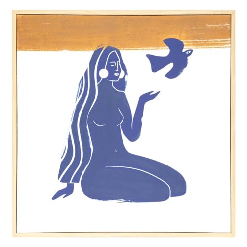 Atmosphera - Kunstduck "Melodie" - Blau von ATMOSPHERA CREATEUR D'INTERIEUR
