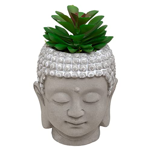 Atmosphera - Kunstpflanze Buddha - Zementtopf - H12-5 cm - Model 3 von ATMOSPHERA CREATEUR D'INTERIEUR