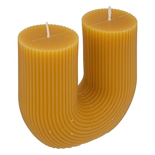 Atmosphera - LED-Kerze "Demi" senfgelb - 400g - Senfgelb von ATMOSPHERA CREATEUR D'INTERIEUR