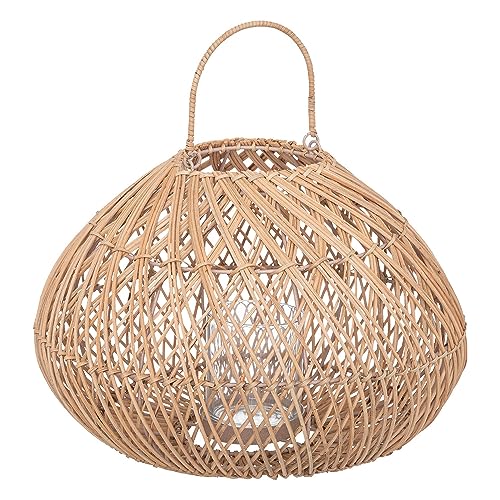 Atmosphera - Laterne Lour Metall und Rattan - H27 cm - Beige von ATMOSPHERA CREATEUR D'INTERIEUR