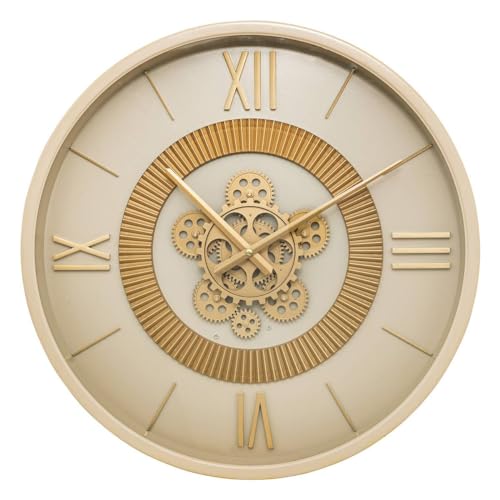 Atmosphera - Mechanische Uhr Guiliana Metall beige d50cm von ATMOSPHERA CREATEUR D'INTERIEUR
