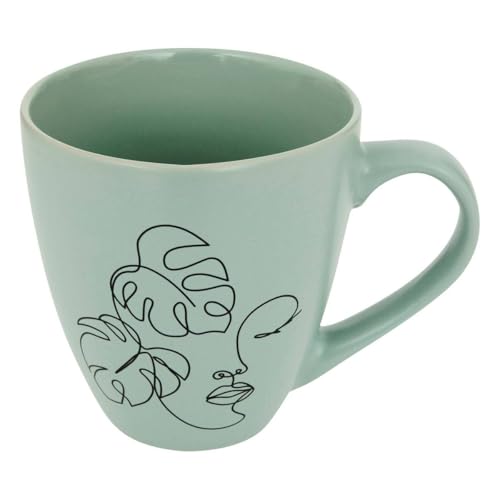 Atmosphera - Mug l face ass 50cl - grün von ATMOSPHERA CREATEUR D'INTERIEUR