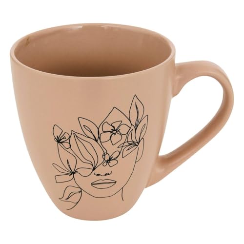 Atmosphera - Mug l face ass 50cl - pink von ATMOSPHERA CREATEUR D'INTERIEUR